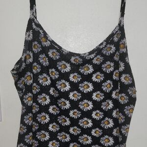 Floral Black and White Women's Top